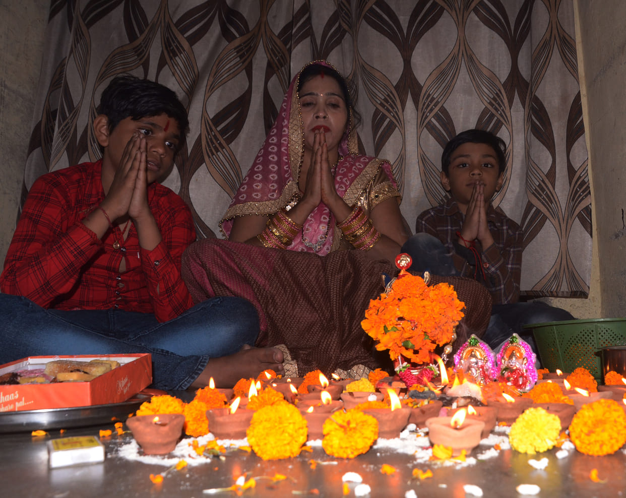 Celebrated the festival of Diwali by worshiping lawfully