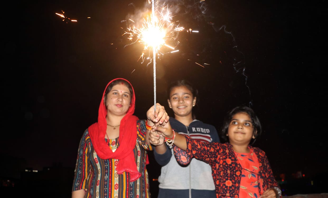 Wishing for happiness and prosperity from Mother Lakshmi on Diwali