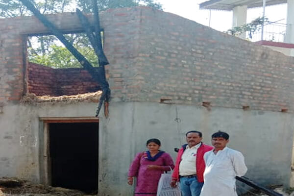 two cow shed burnt in kandror and chandpur bilaspur himachal pradesh  on diwali