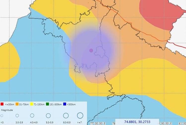3.3 magnitude earthquake in Jhajjar of Haryana