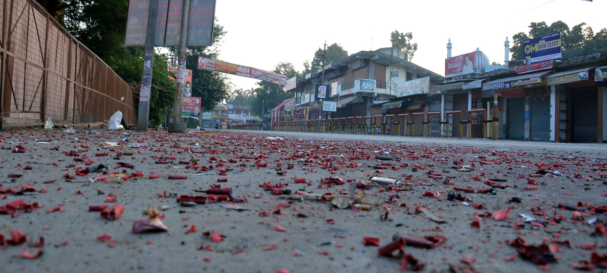 The city lit up on Diwali, the festival celebrated with gaiety