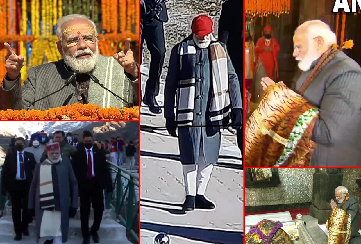 pm narendra modi in kedarnath today will unveil the statue of adi shankaracharya in kedarnath dham: pm modi inaugurate aadi shankaracharya statue see photos