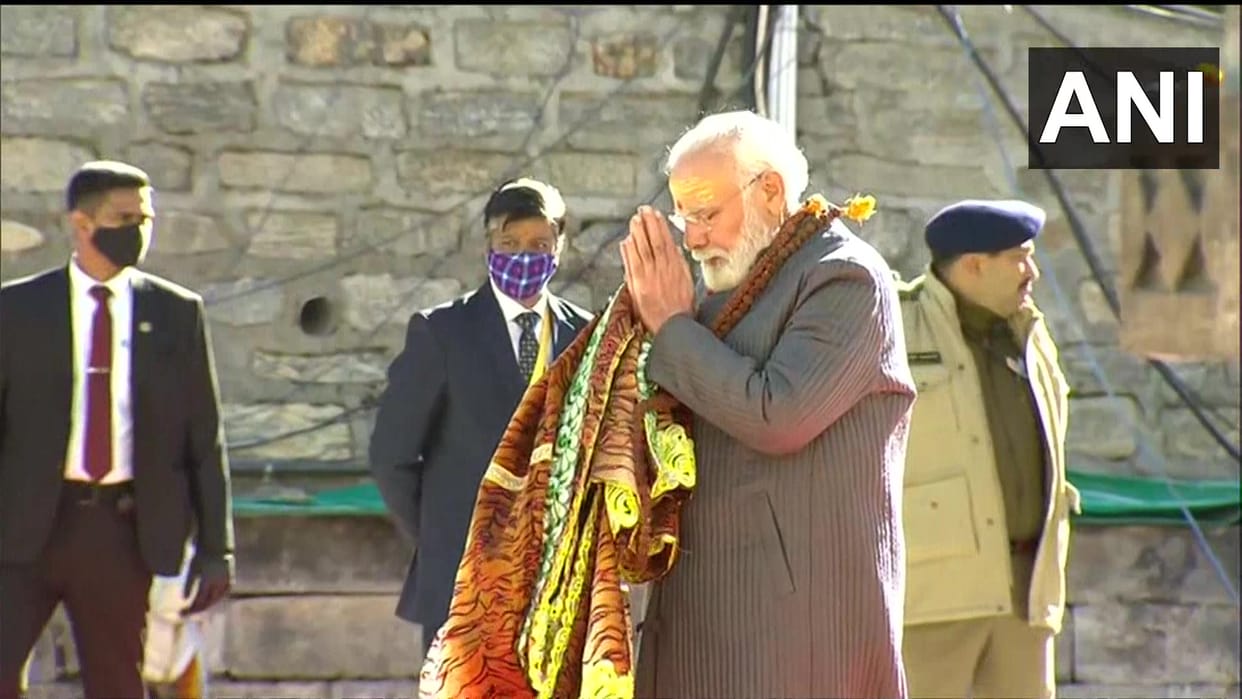 pm narendra modi in kedarnath today will unveil the statue of adi shankaracharya