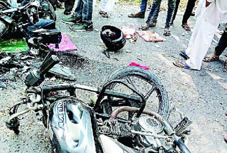 Mother son and grandson died in a collision between two bikes in Kaithal