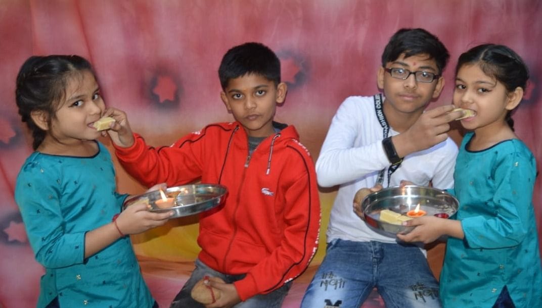 Wishing brother a long life by tilak