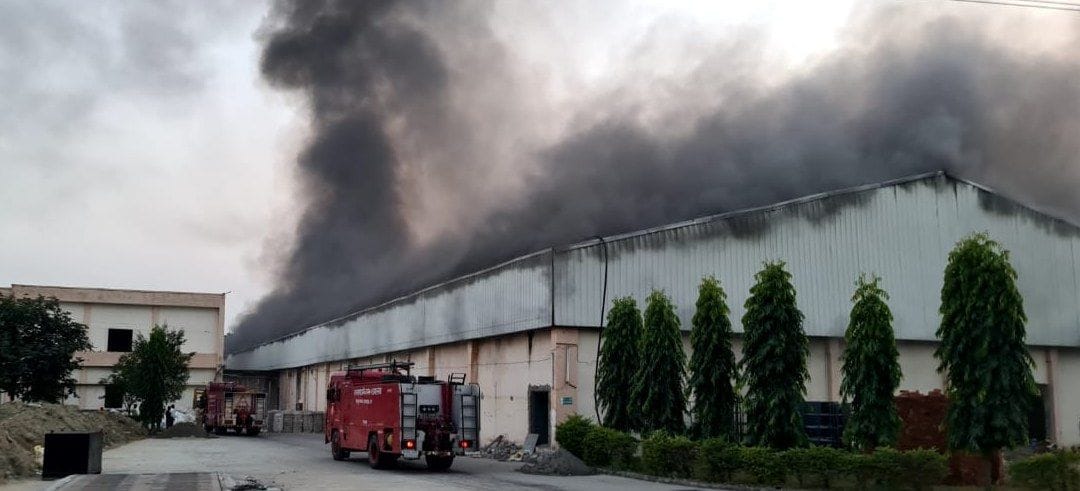 fire in cotton roller making factory