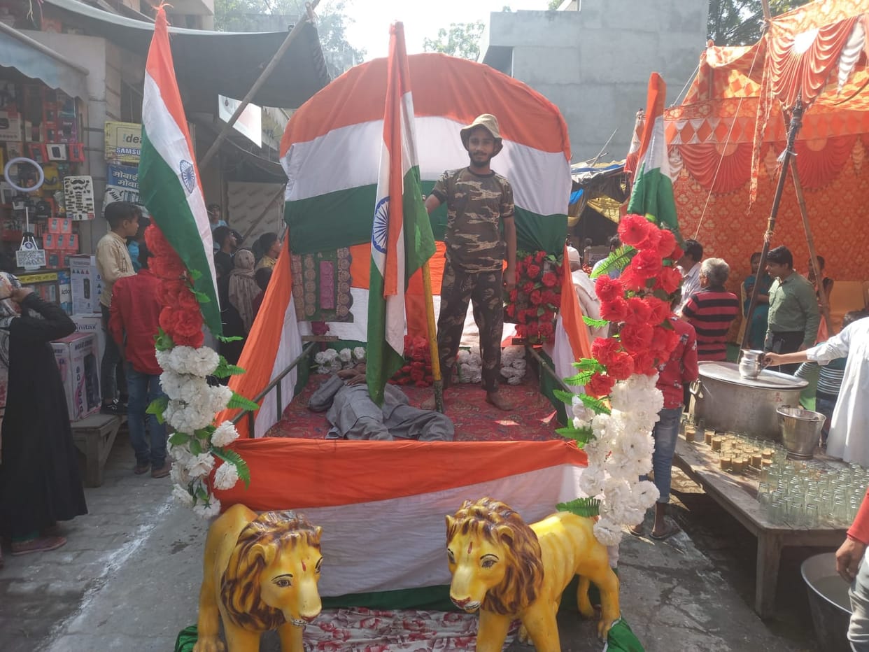Procession taken out on the Nirvana festival of Tirthankara Mahavir Swami