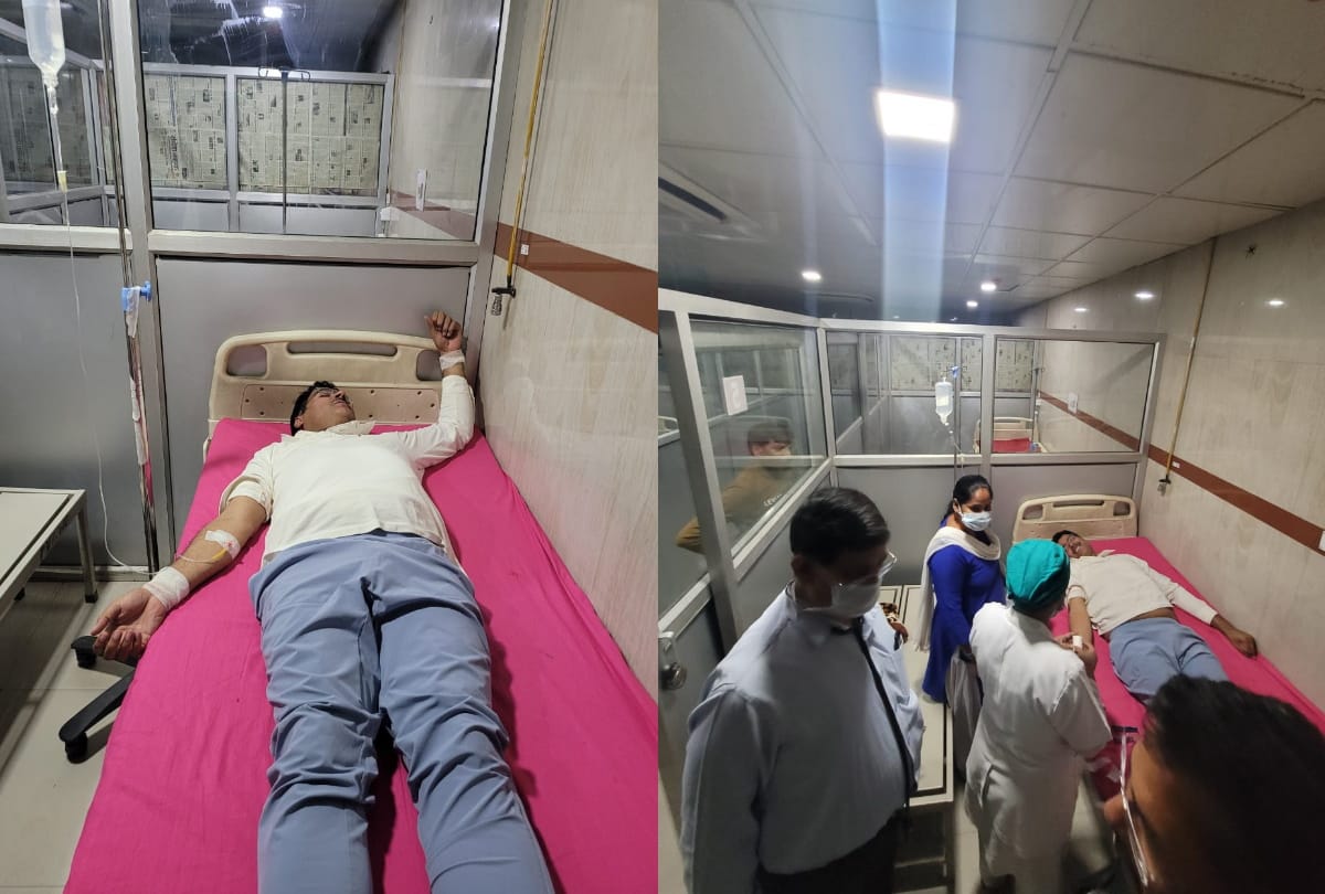 Lucknow Samajwadi party mla rakesh pratap singh who resigned for road of his assembly picked by police admitted in hospital while on hunger strike