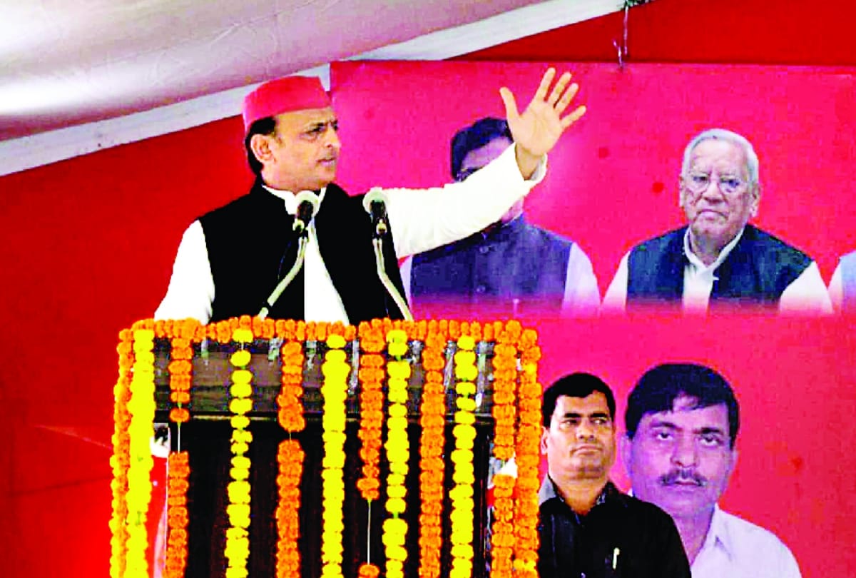 Akhilesh yadav rally in akbarpur in Ambedkarnagar.