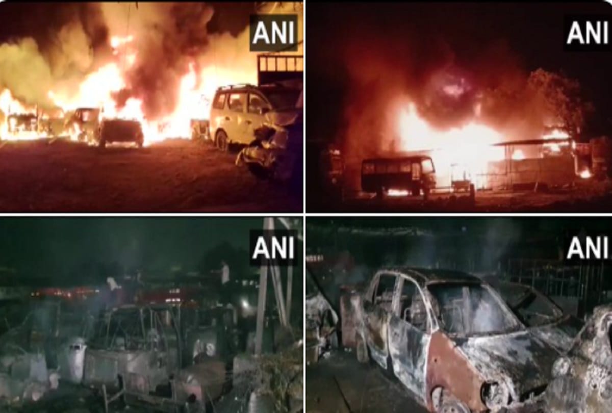 Kheda Fire News, Gujarat: More than 25 vehicles including bikes, autorickshaws and cars gutted in a fire at Kheda Town Police Station