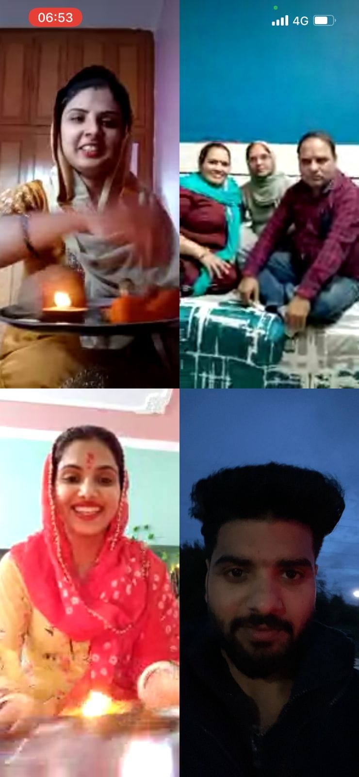 Tilak imposed on video call to brothers sitting abroad