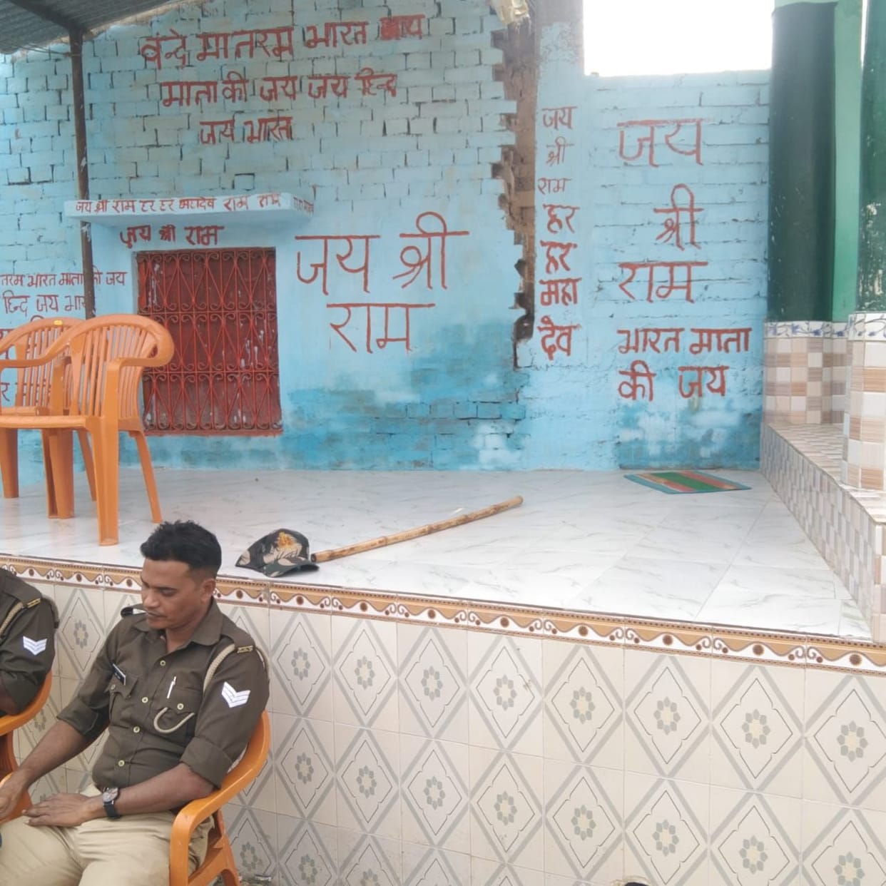 fathepur news,Video of Shri Ram written on the wall went viral, tension spread