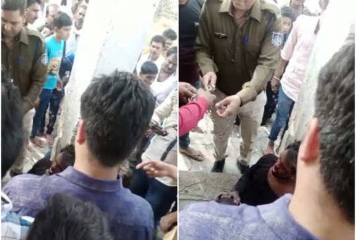 madhya pradesh In punishment for theft of goat, the mob tied hands and feet to an electric pole and beat them in ratlam
