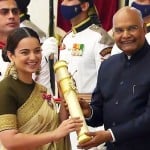 पद्मश्री सम्मान लेते हुए कंगना रणौत