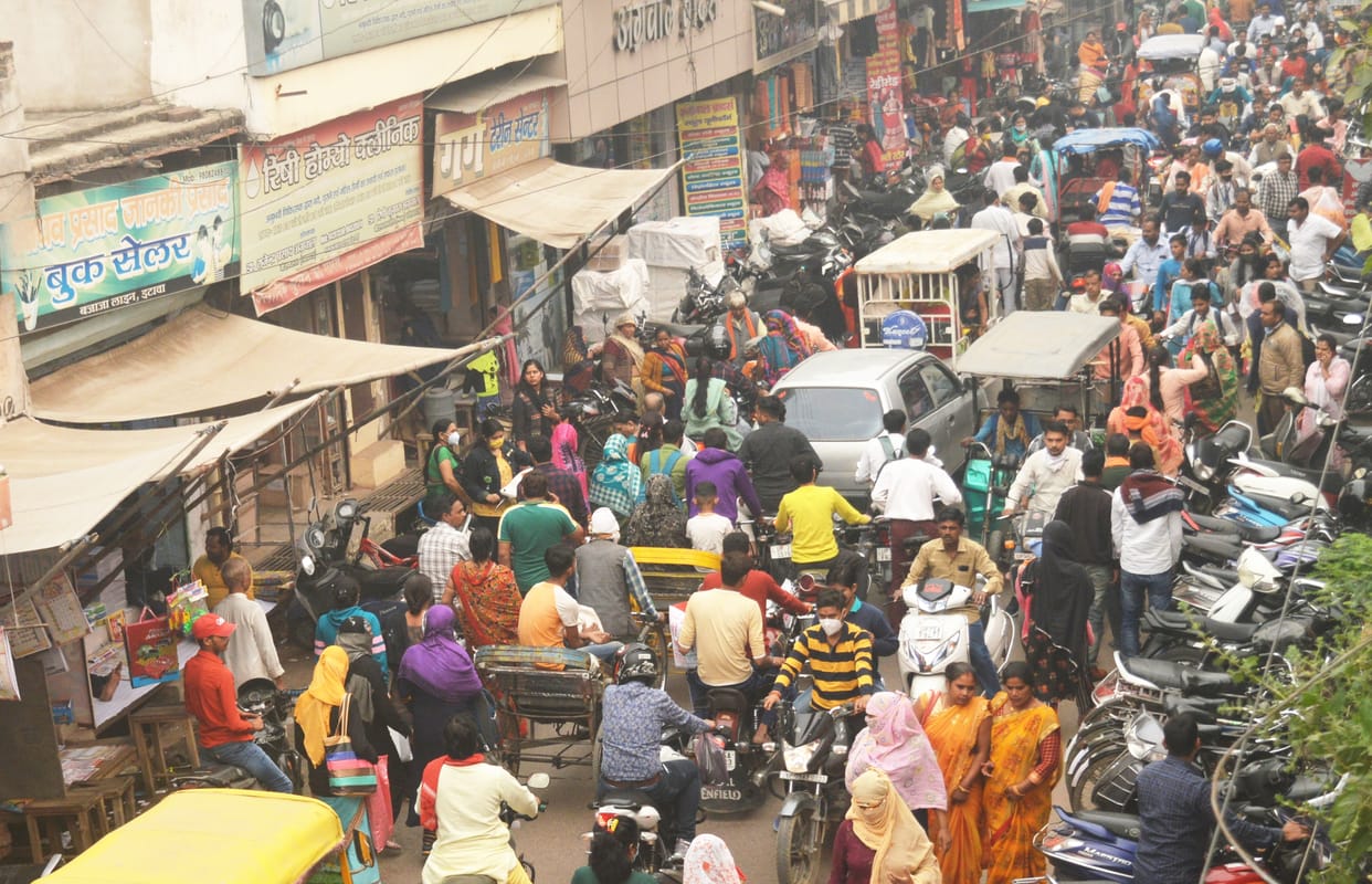 Vehicles run in no entry, city jam