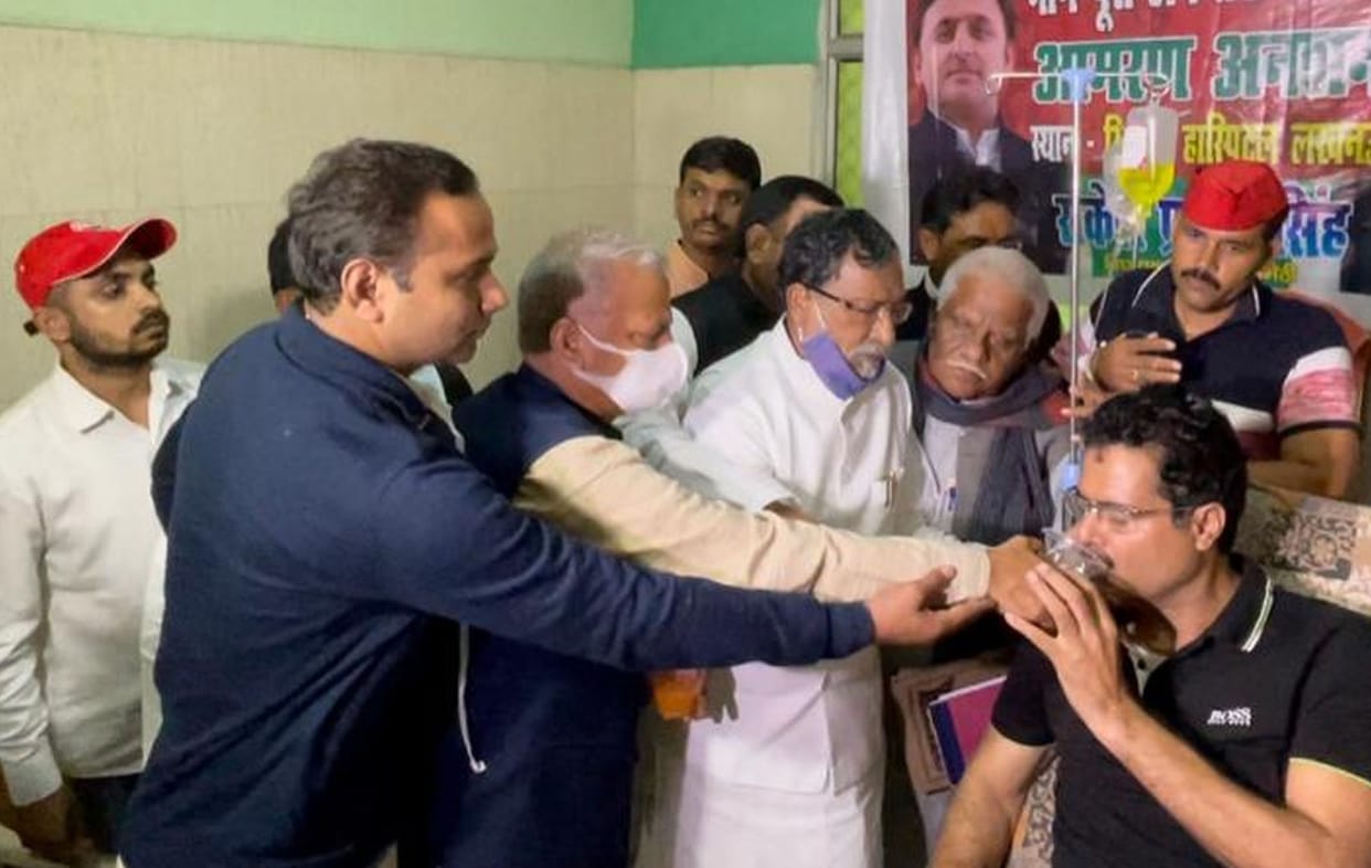 MLA breaks fast on Akhilesh's request