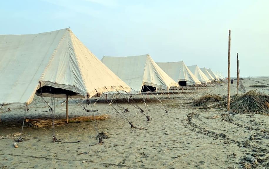 The city of tents will be divided into sectors