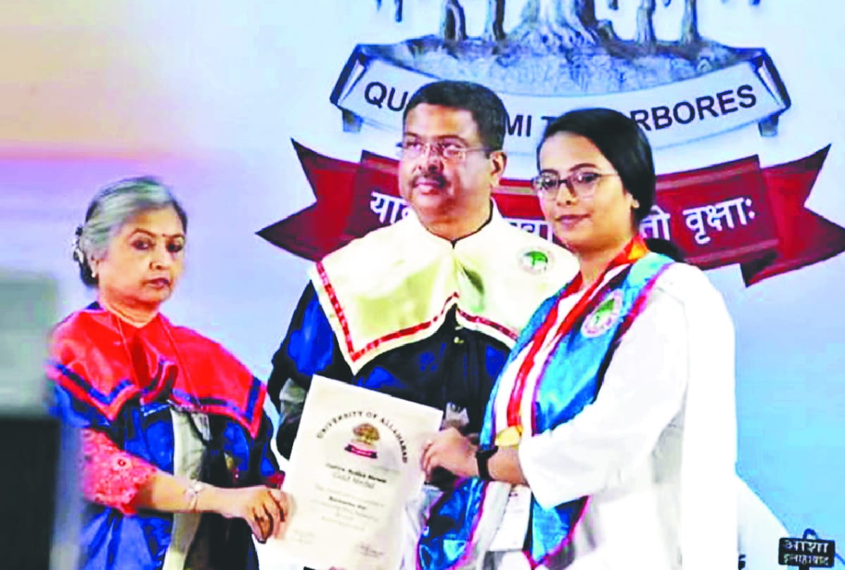 Rashmika got gold medal in Allahabad University