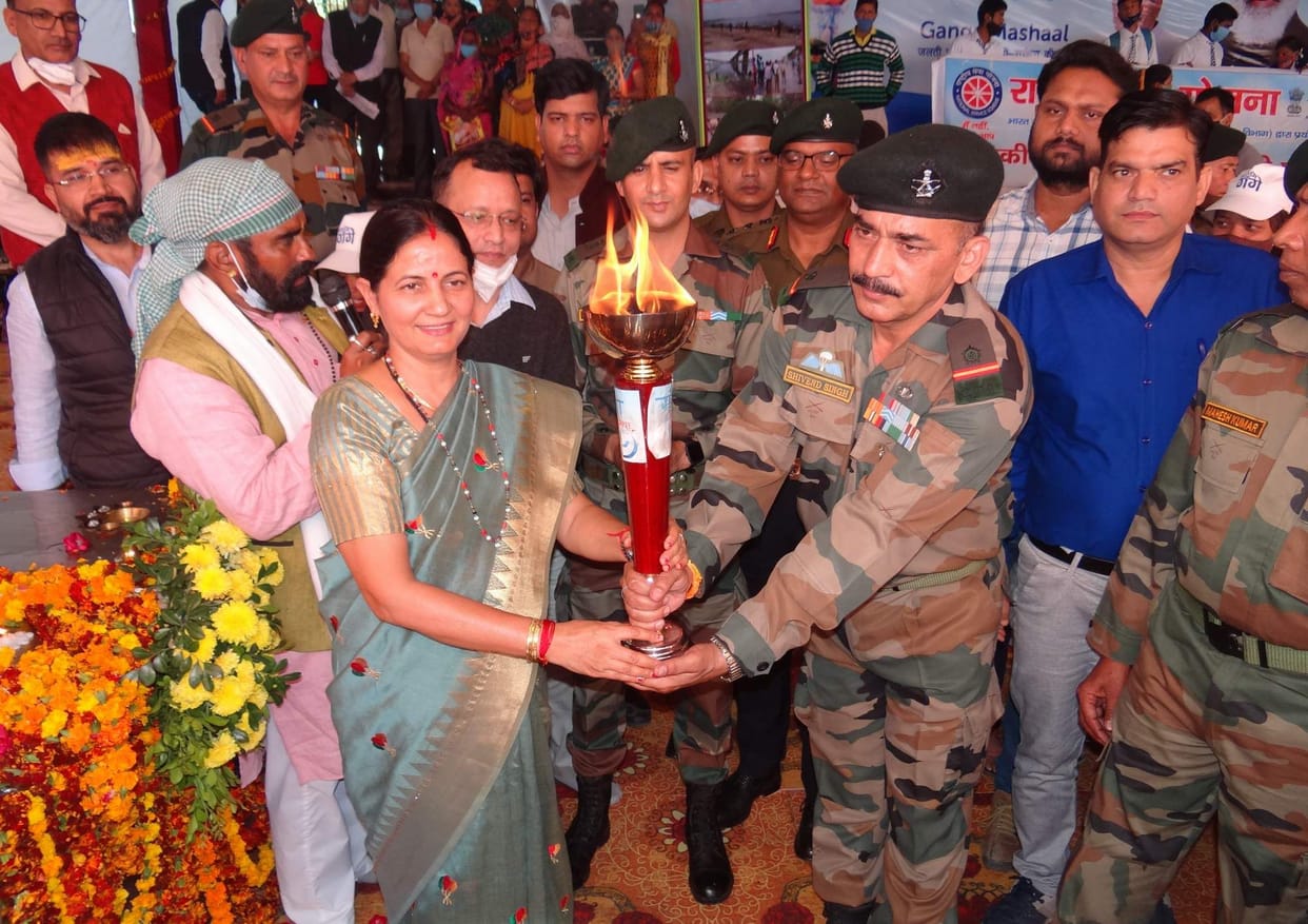 Ganga Mashal Yatra reached the pilgrimage town