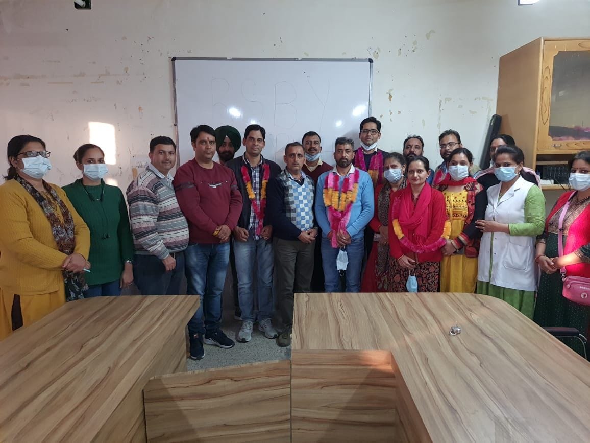 gulsan kumar elected second term pradhan district in nhm uninion una