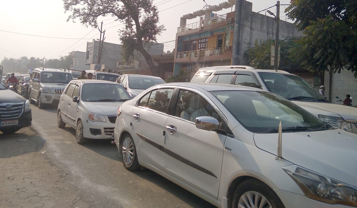 Jam on Shamli-Kairana road after meeting