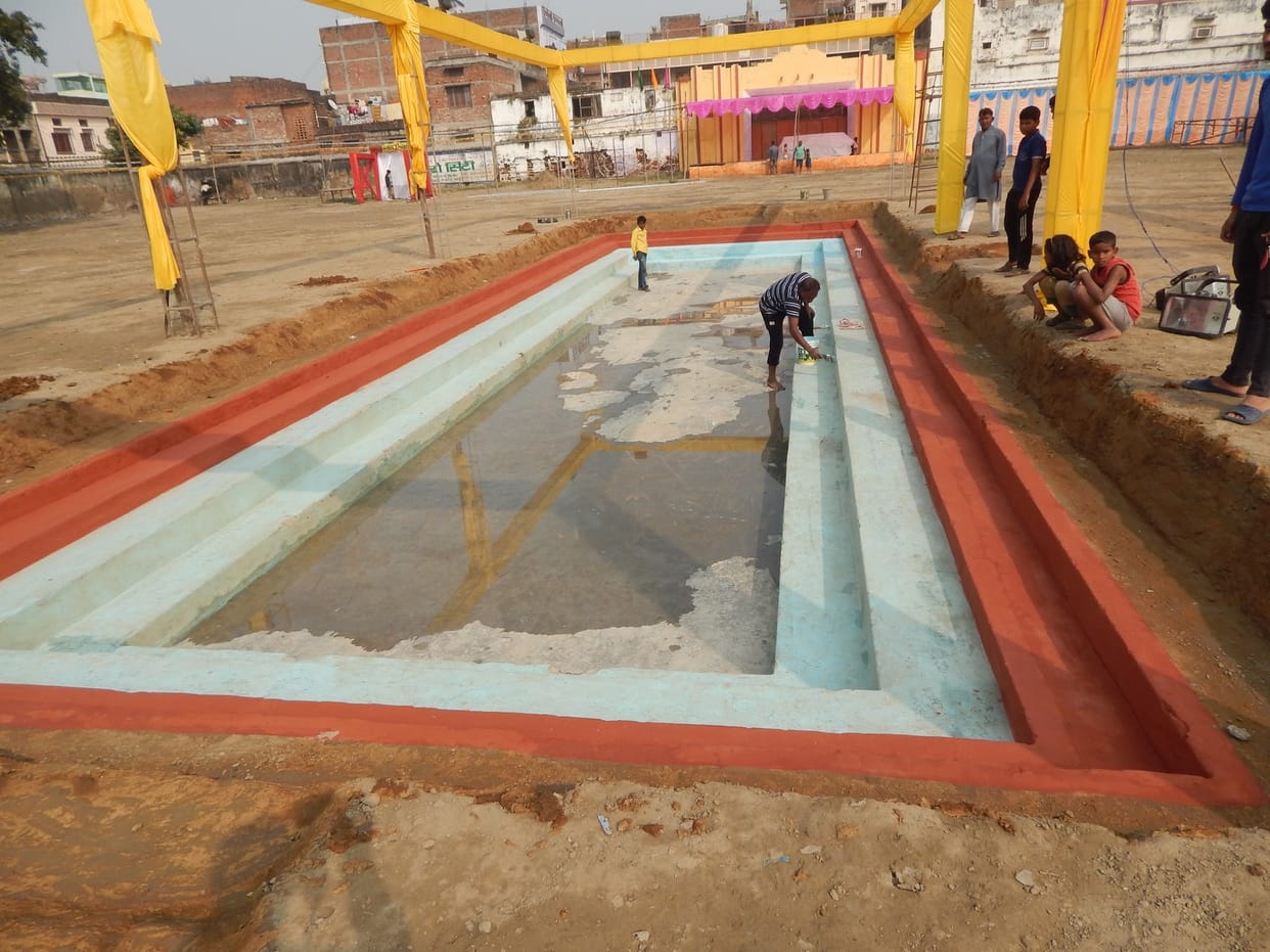 Today, the great festival of folk faith, the Ghats were prepared in a big way