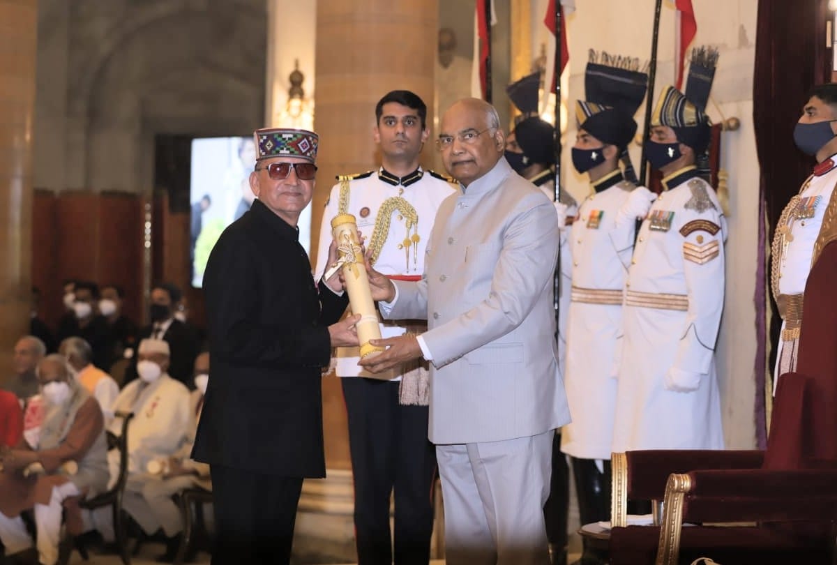 himachal hamirpur news: Kartar singh get padma shri award by president ram nath kovind