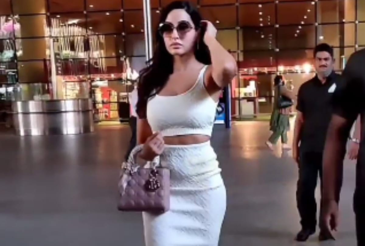 nora fatehi spotted at airport airport people troll her on social media