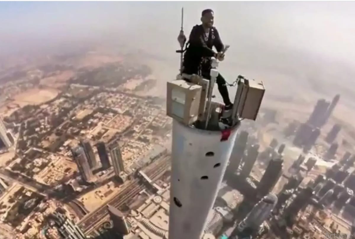 Hollywood actor Will Smith climbs to the top of Burj Khalifa stunning photos go viral
