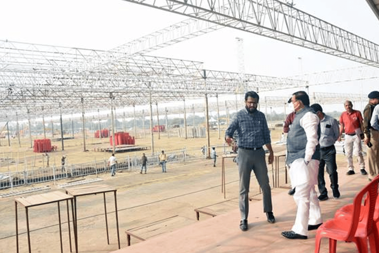 Bhopal: Preparations for Janjatiya Mahasammelan in full swing at Jamboree Maidan, Urban Development Minister took stock