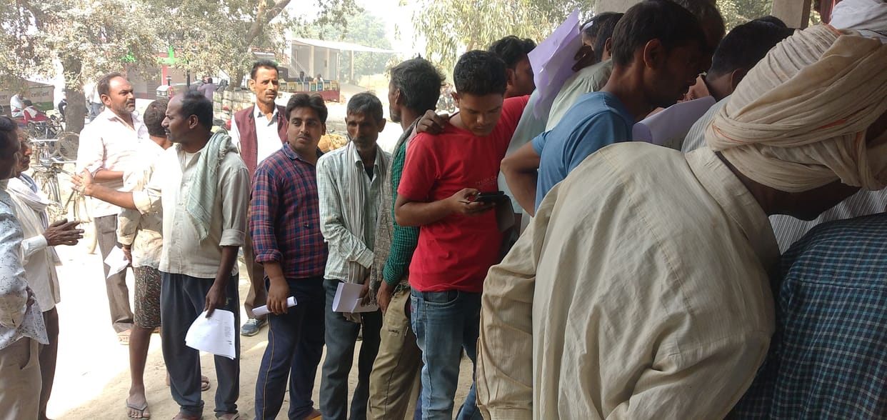 After several days there was a crowd when the PCF center opened