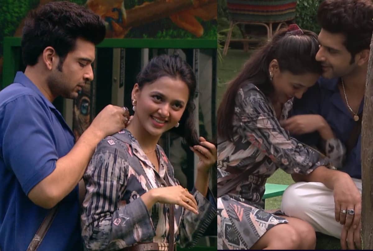 Bigg Boss 15 Karan Kundrra expressed his love by giving a special gift to Tejasswi Prakash the actress looked shy