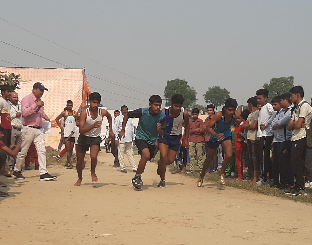 Gaurav and Sahil were the frontrunners in 5000 meters race