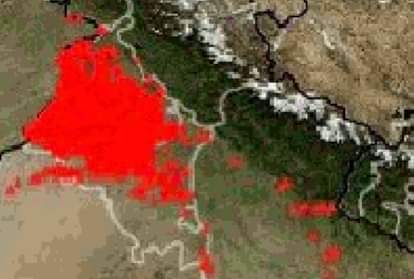 मंगलवार को पंजाब और हरियाणा में पराली जलाने के मामले।