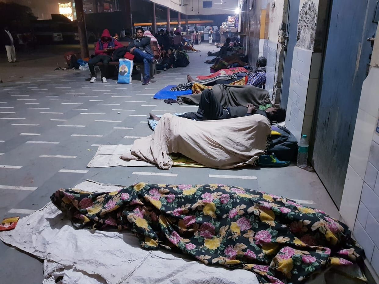 Shelter away, people forced to chill in the cold