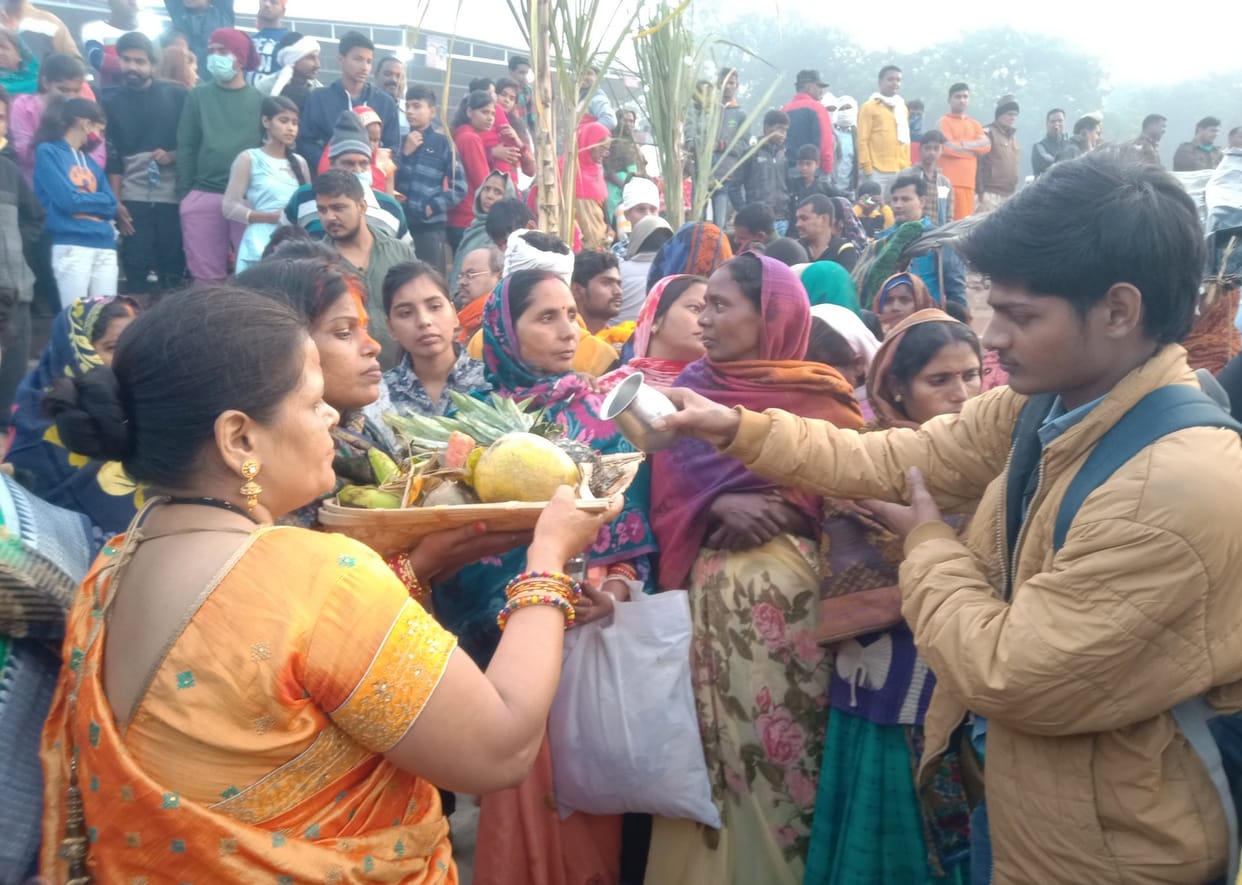 Chhath Mahaparva was celebrated with the Arghya of rising sun