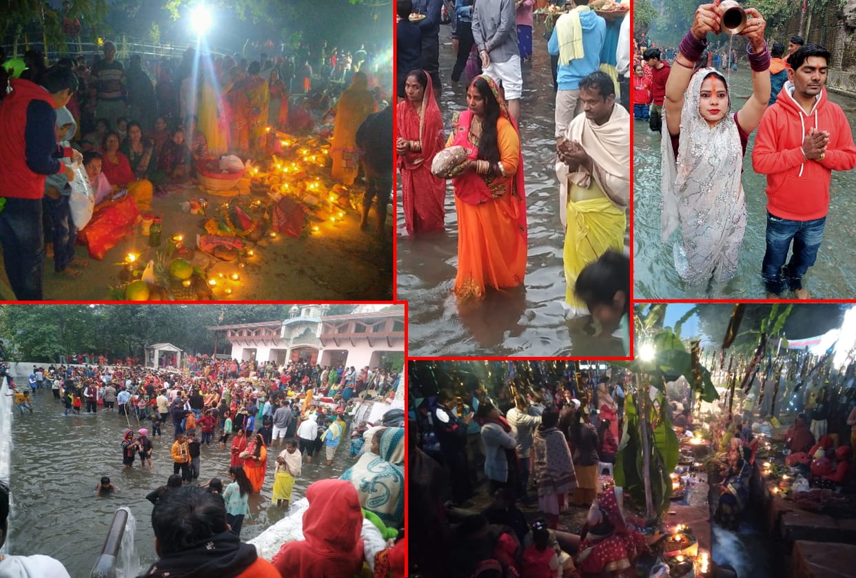 Chhath puja 2021: Devotees crowd on Ghat, Chhath puja ends, see photos