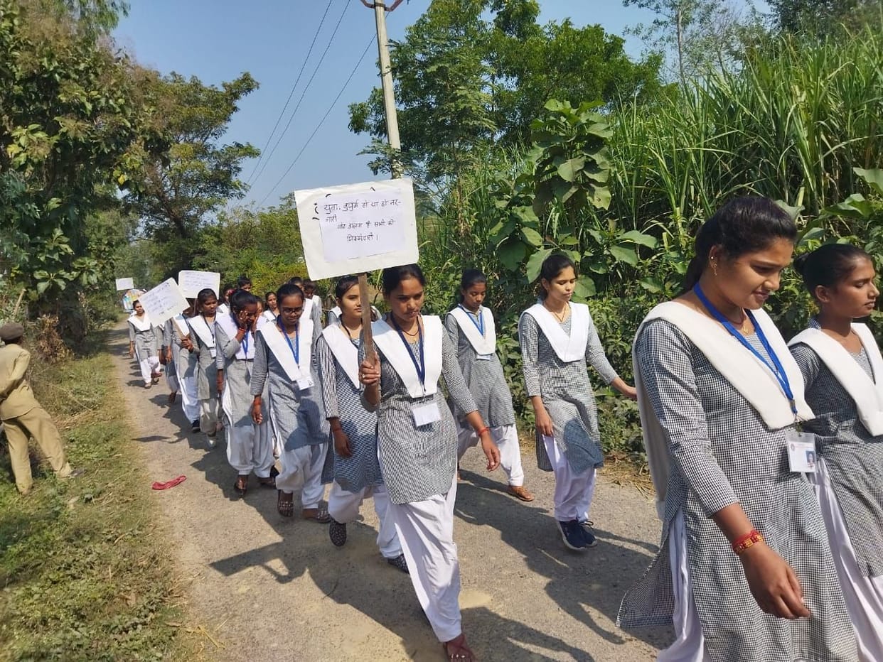 Children took out rally for voter awareness
