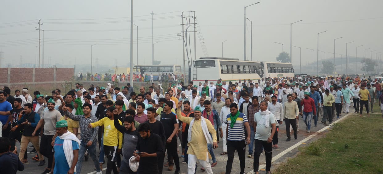 Farmers stopped work at two places including golf course