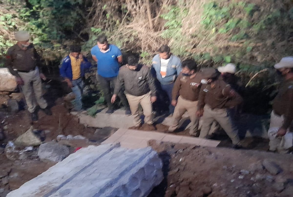 under construction wall collapses in jammu rihari colony krabistan two killed two injured