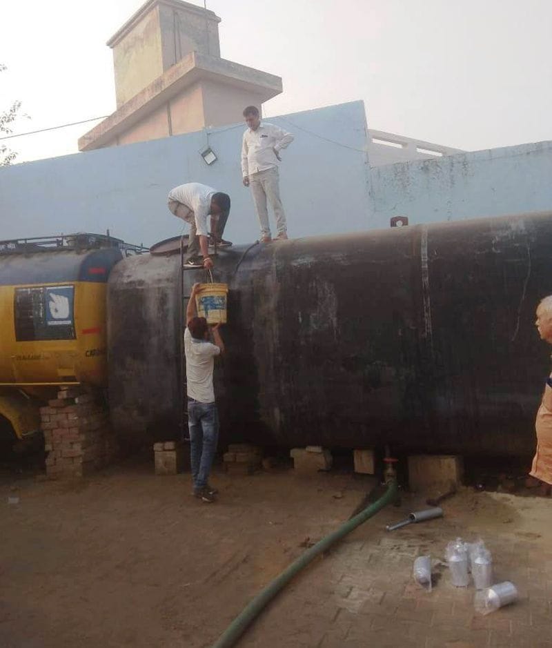 Chief Minister's flying squad filled base oil samples in Adampur, Ghudsal