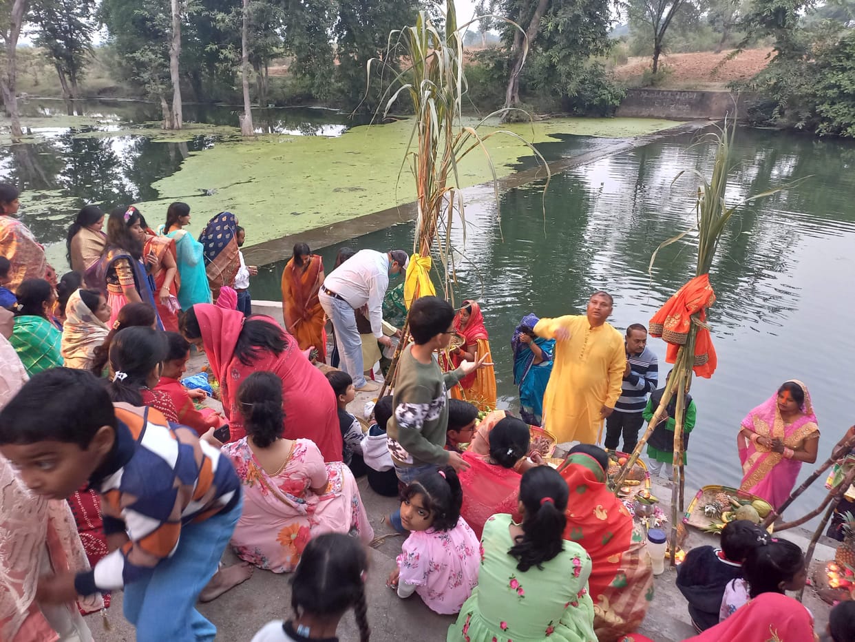 Arghya offered to Lord Surya after worshiping Chhath