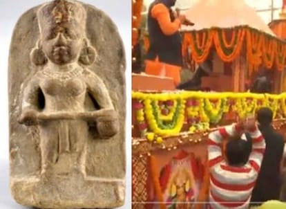 maa annapurna rath yatra reach varanasi Annapurna idol enter on rajat palaki into Kashi Vishwanath Dham