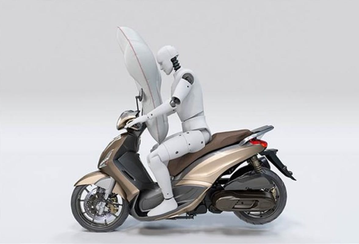 two wheeler airbag system Piaggio and Autolive have come together to develop airbag for two wheelers