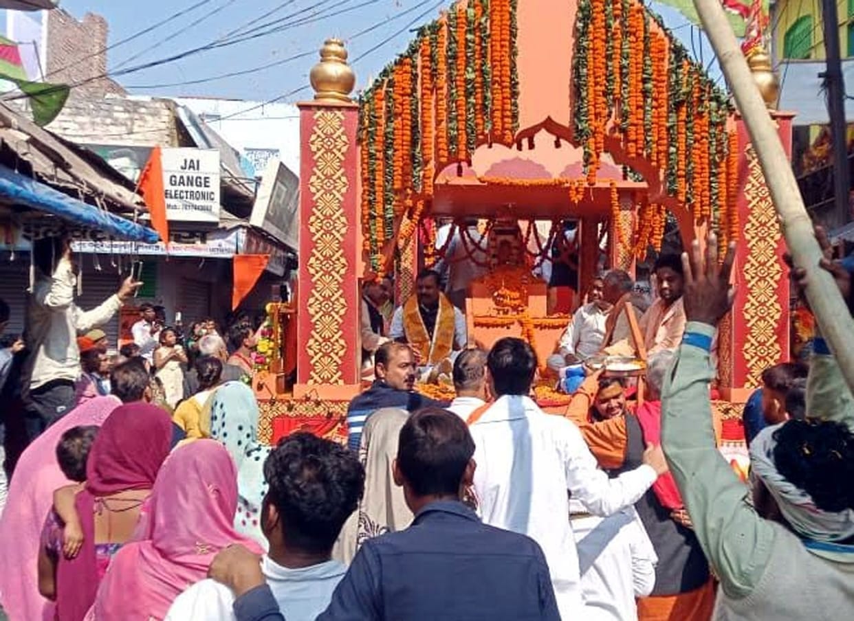 Mother Annapurna's procession reached Soronji from Delhi, warm welcome