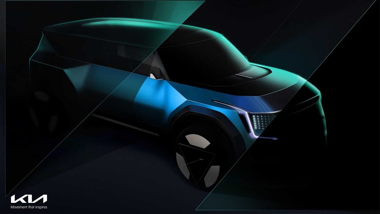 Kia EV9 Concept Teaser global debut on November 17 know details