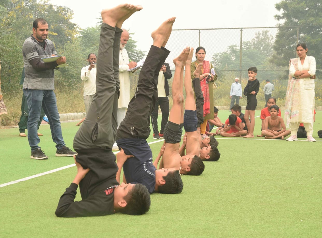 District level sports competitions started, players showed stamina