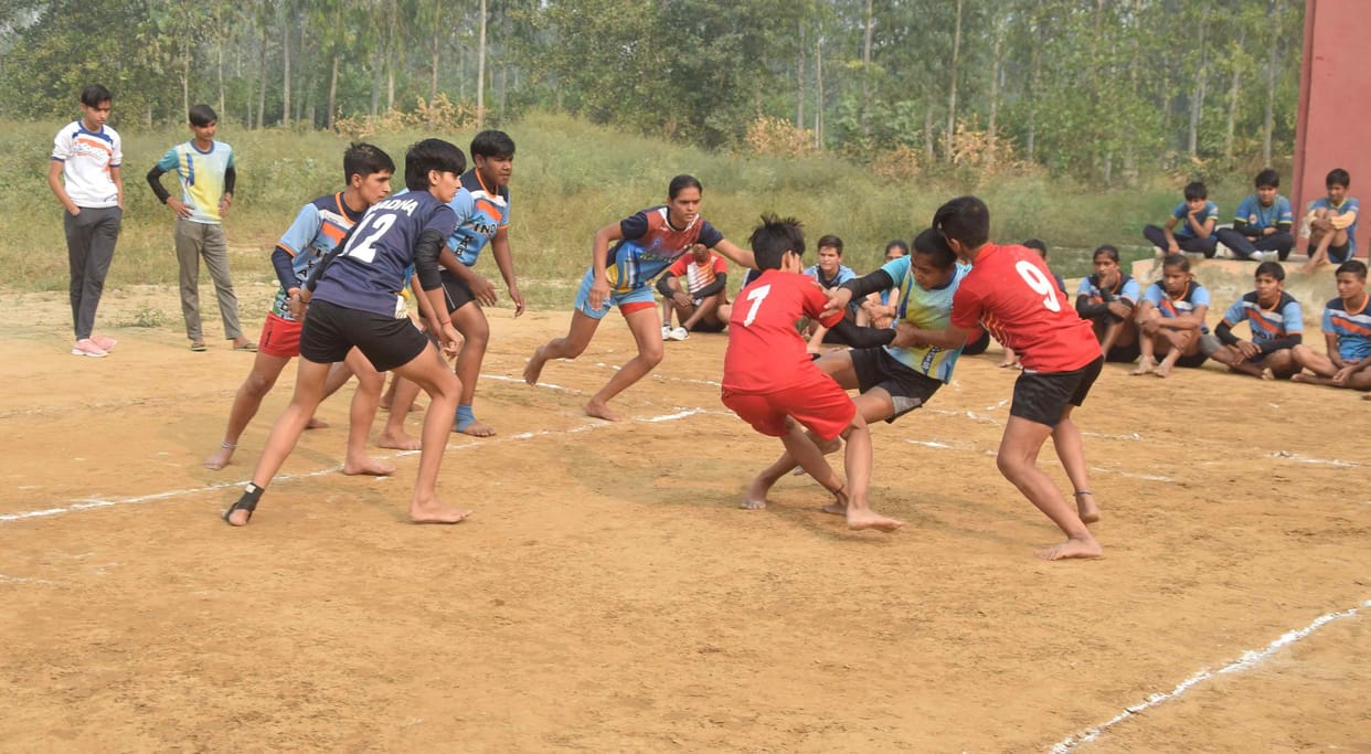 Students showed stamina in district level sports competitions