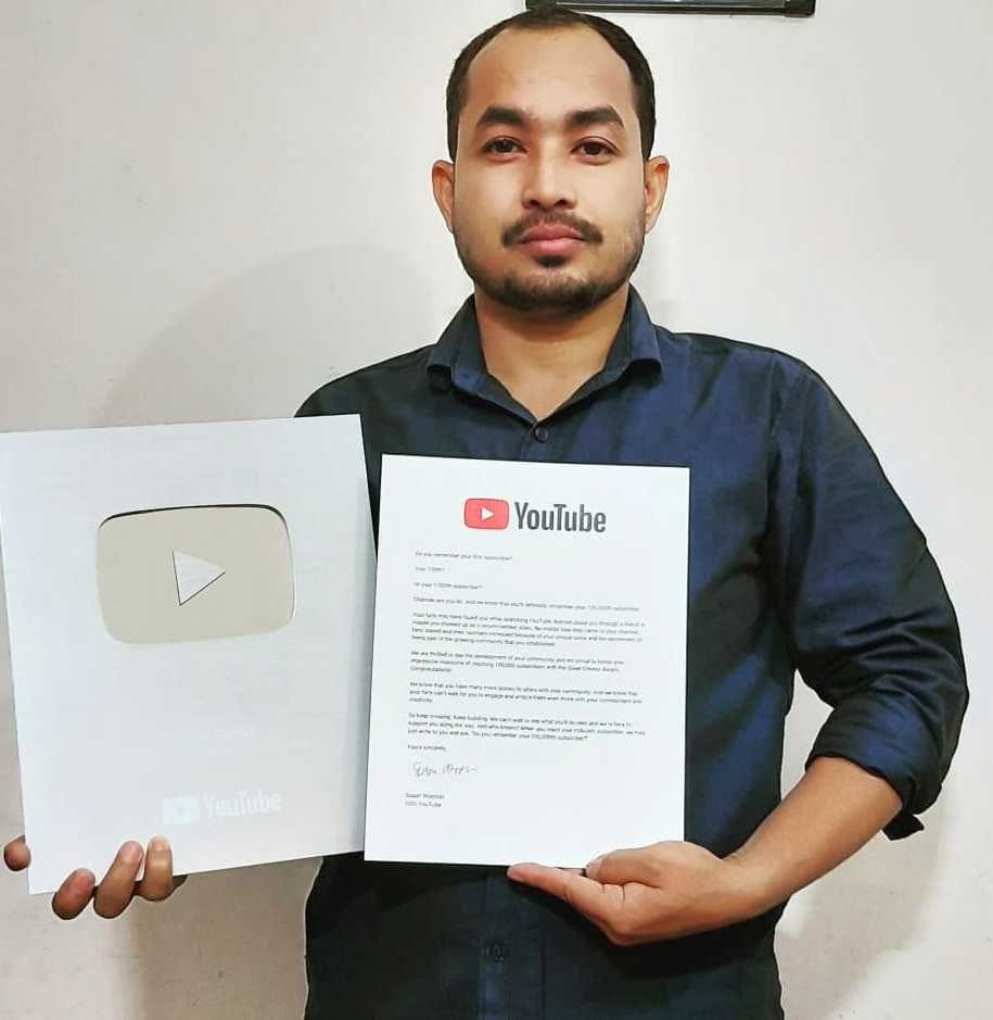 Silver Button For Vinod