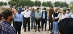 गांव सुई में अधिकारियों के साथ निरीक्षण करने पहुंचे उपायुक्त आरएस ढिल्लो। विज्ञप्ति